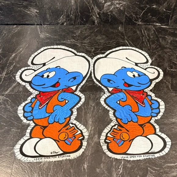 PEYO 1982 Smurf Homemade Pillows and Cut and Sew Fabric Panels - Picture 10 of 10